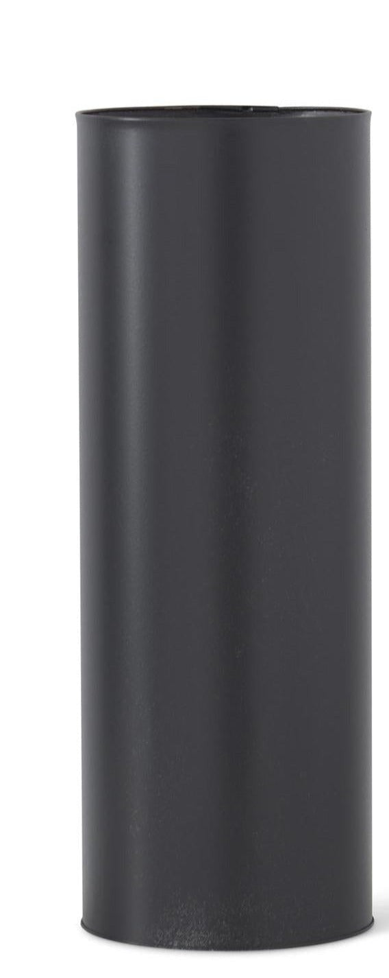 TIN CYLINDER VASE