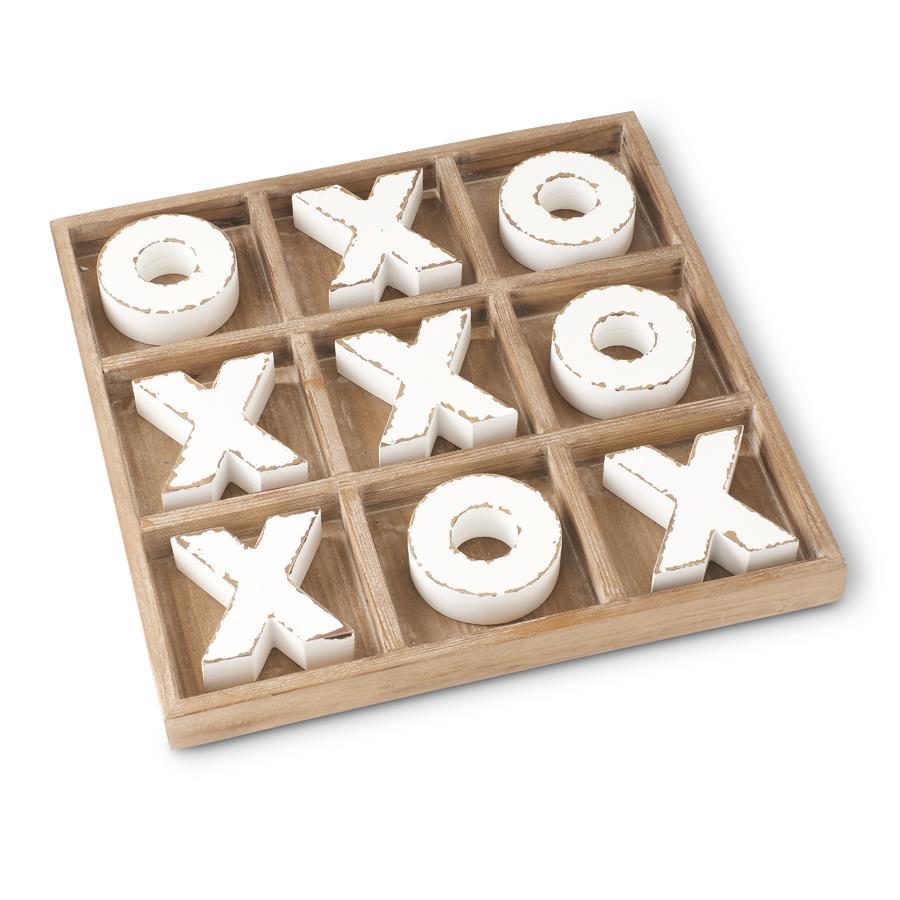 BROWN AND CREAM TIC TAC TOE