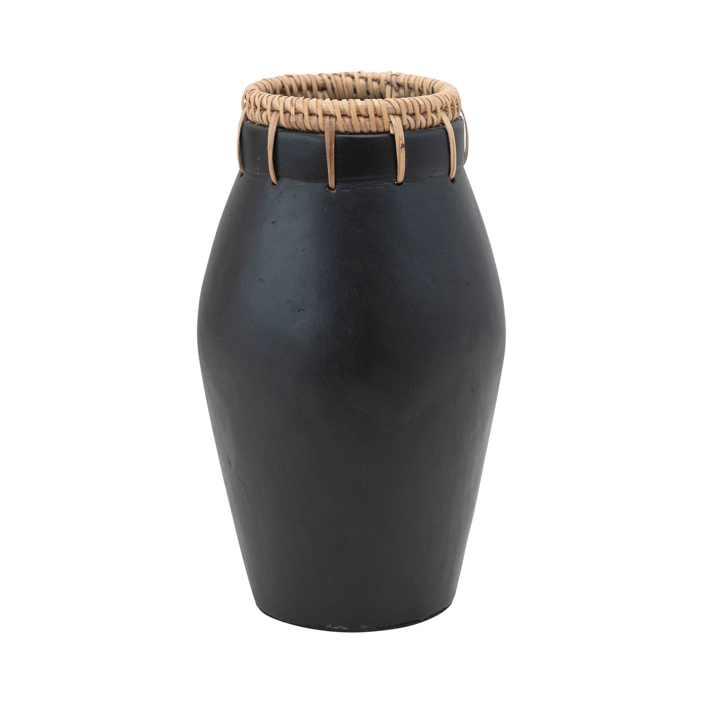 Terracotta Vase w/ Rattan