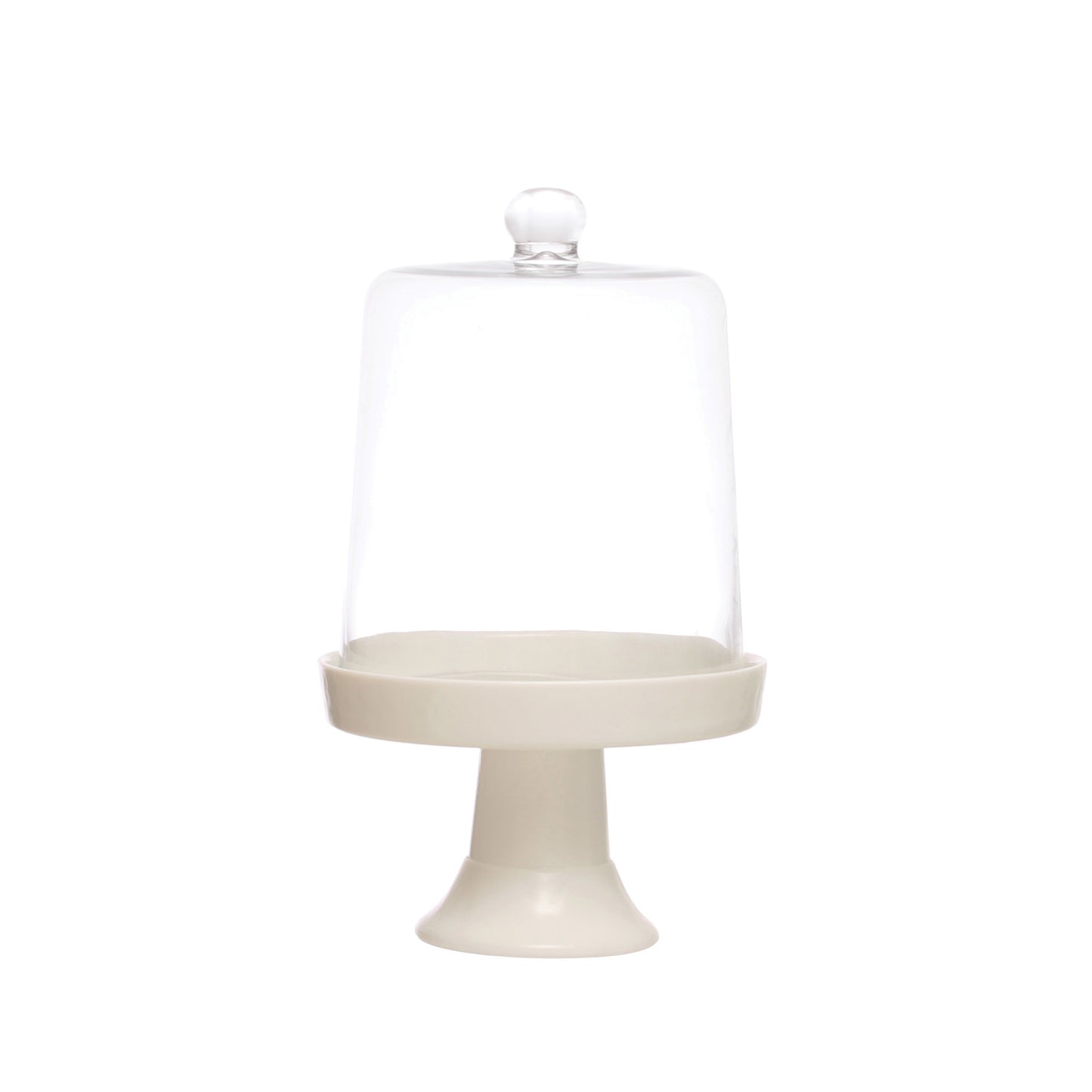 CAKE STAND WITH GLASS CLOCHE