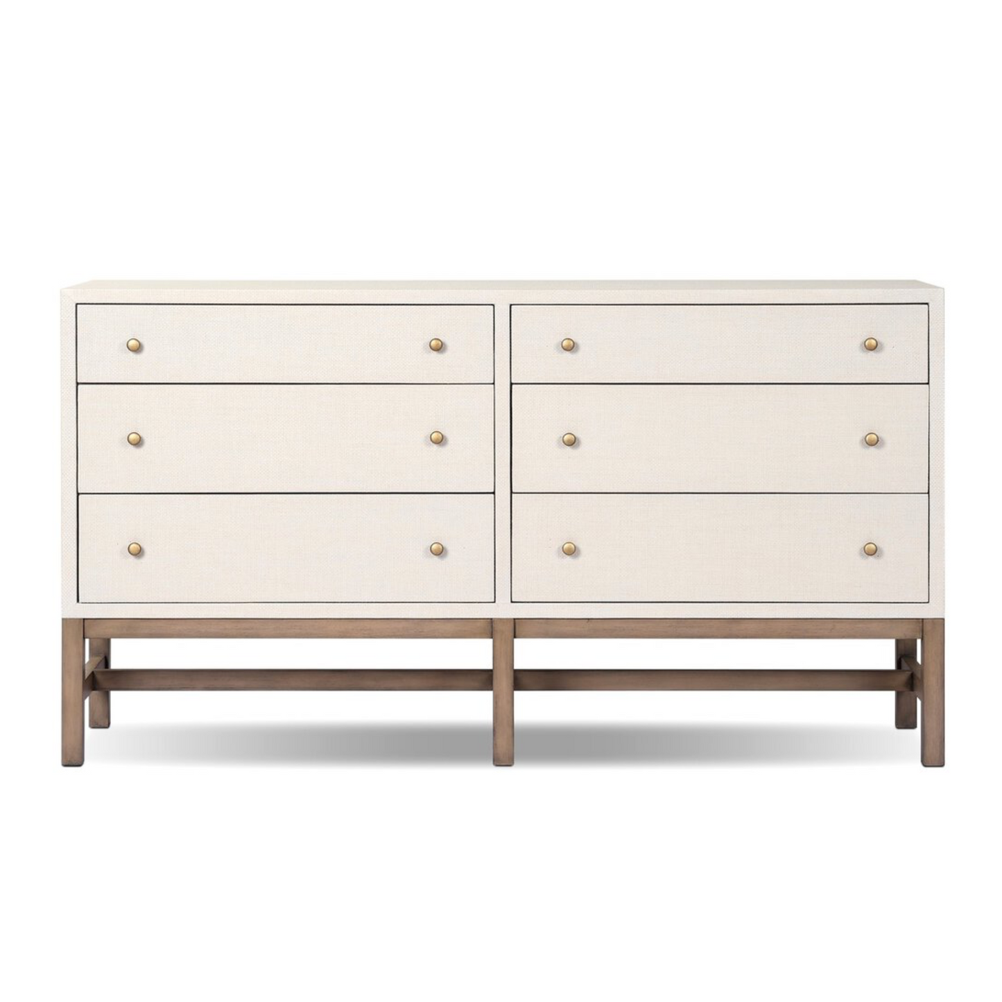 IVORY 6 DRAWER DRESSER