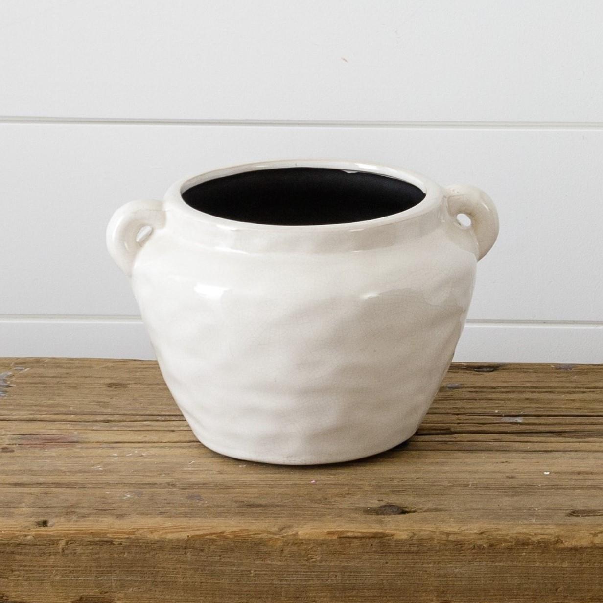 POTTERY PLANTER W/ HANDLES