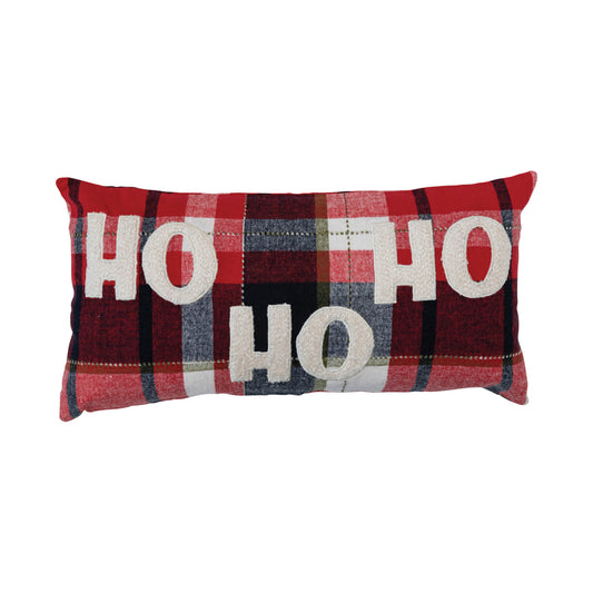 28"L x 14"H Ho Ho Ho Pillow