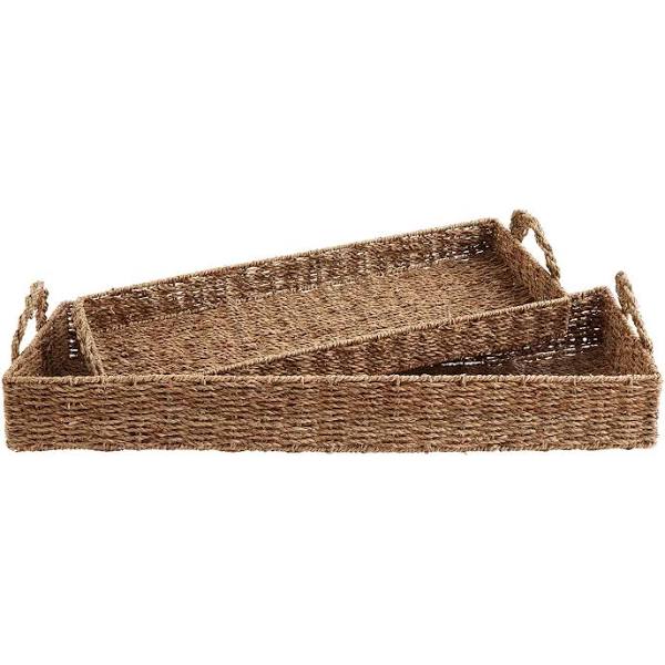 SEAGRASS BASKET TRAY S/2