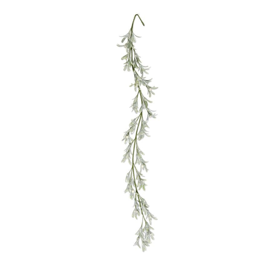 60" Glittered Mistletoe Garland