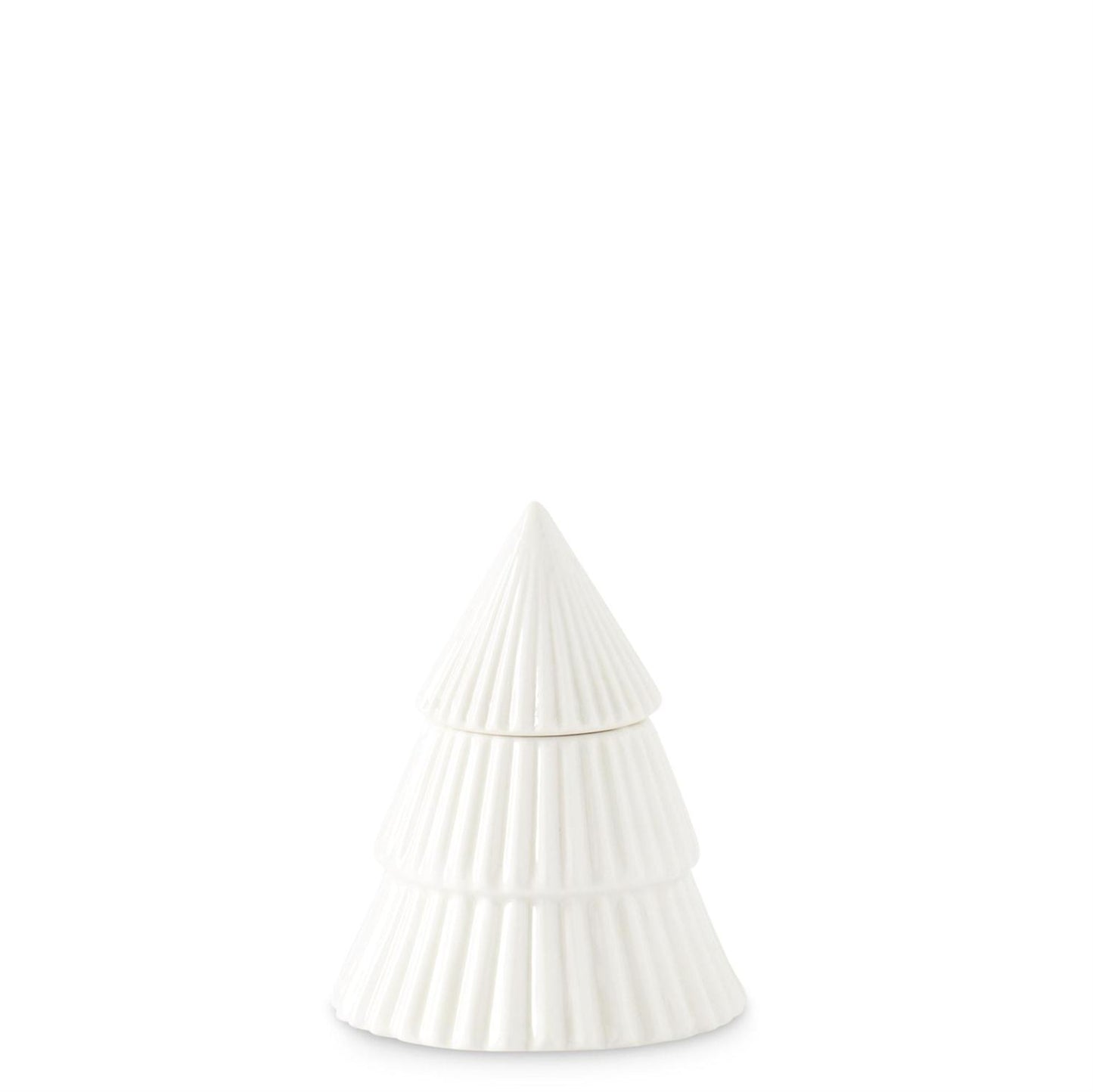 Ribbed Ceramic Tree w/ Lid