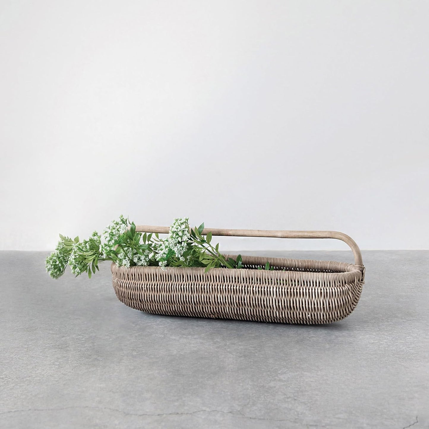 RATTAN BASKET W/ HANDLE