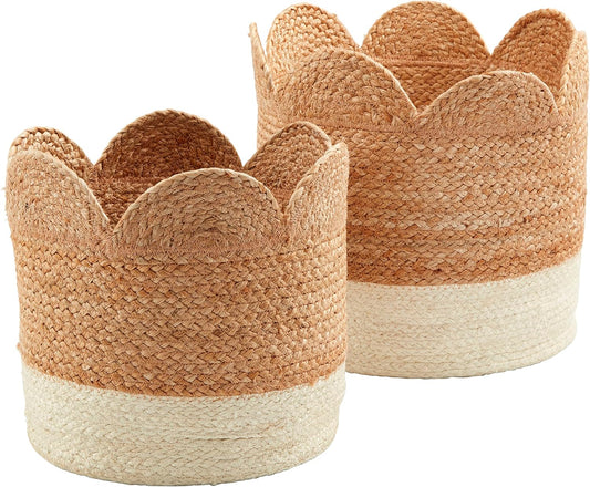 SCALLOPED BASKETS S/2