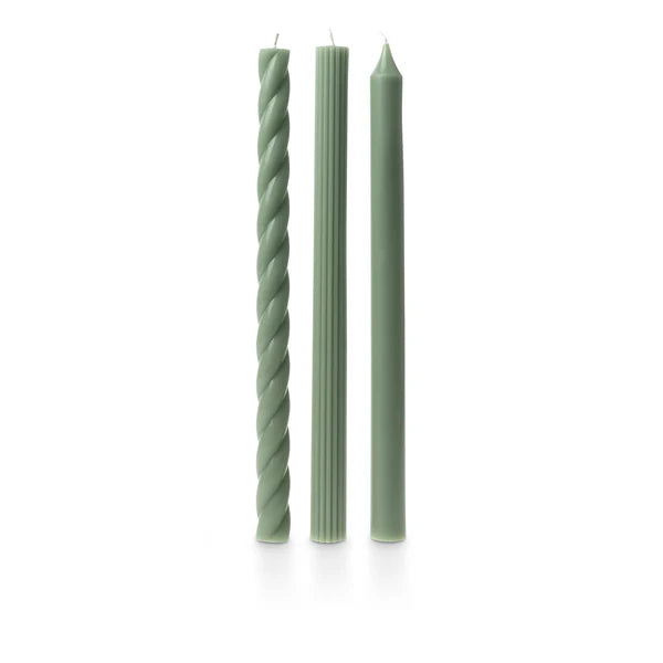 GREEN ASSORTED CANDLES