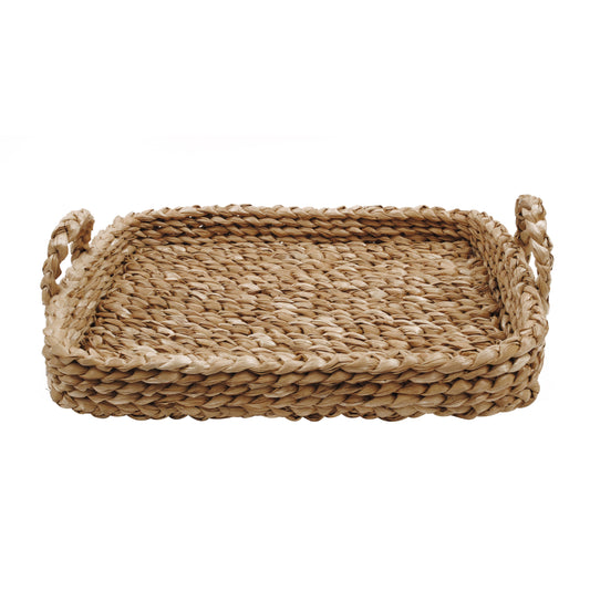 BRAIDED TRAY WITH HANDLES