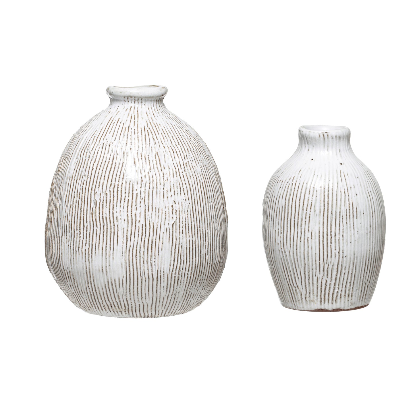 WHITE TERRACOTTA VASE