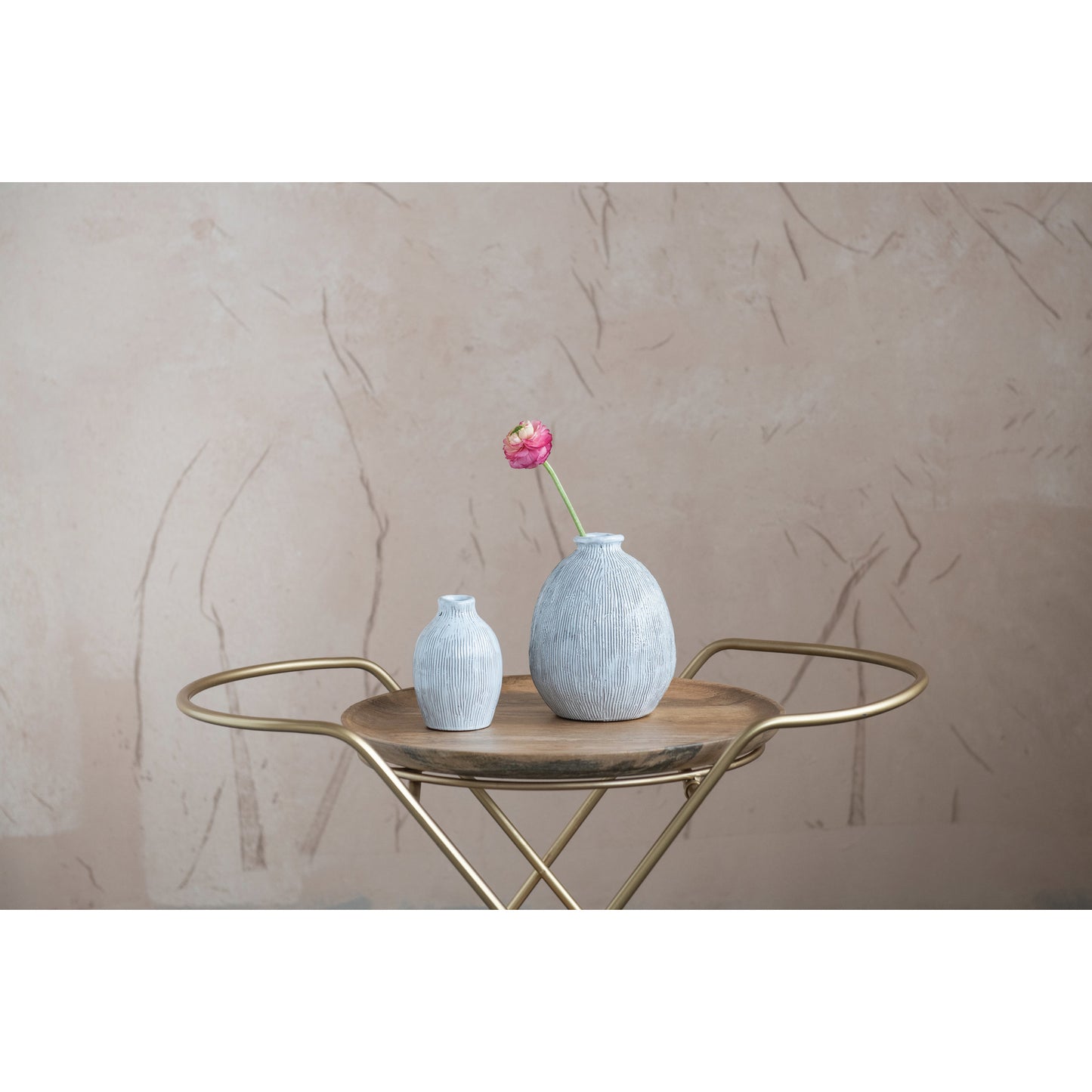 WHITE TERRACOTTA VASE