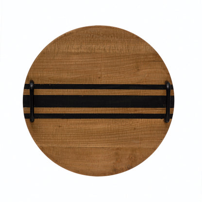 WOOD TRAY WITH HANDLES