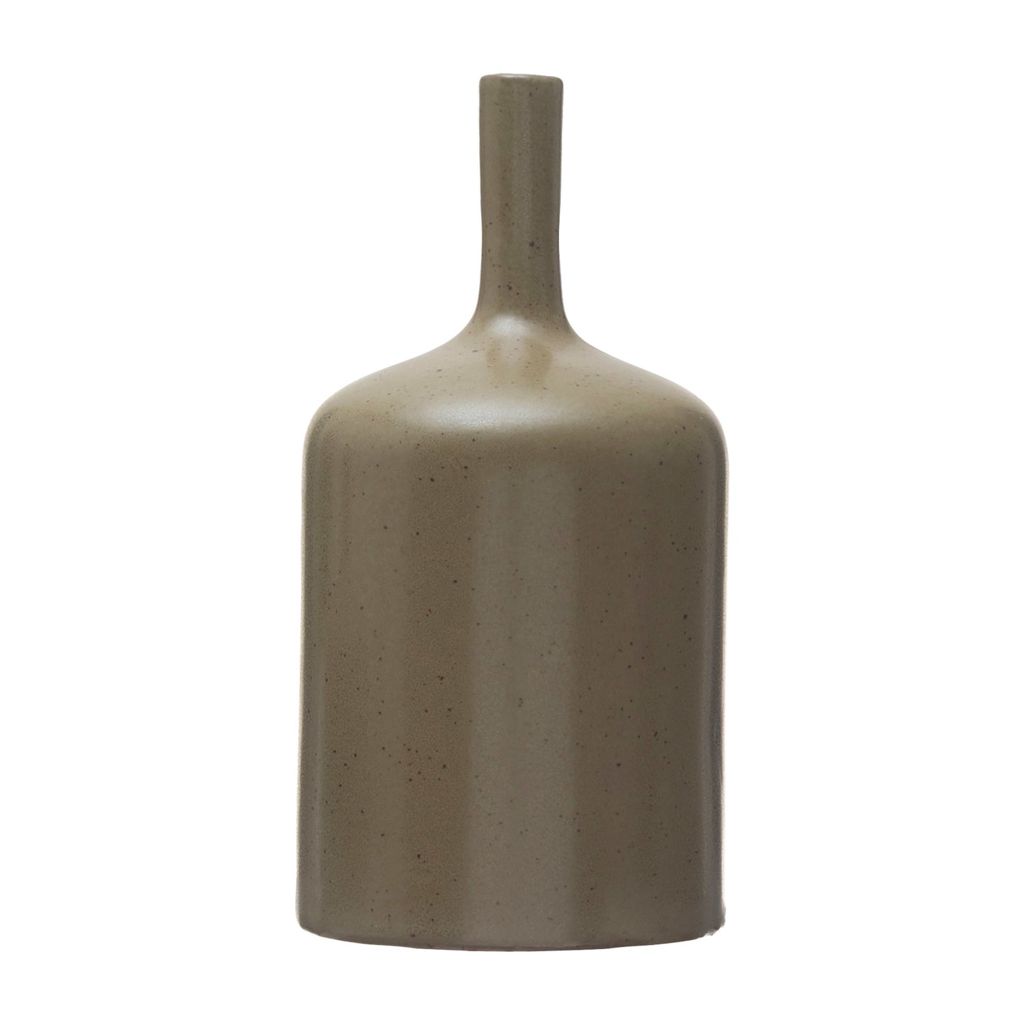 BROWN STONEWARE VASE