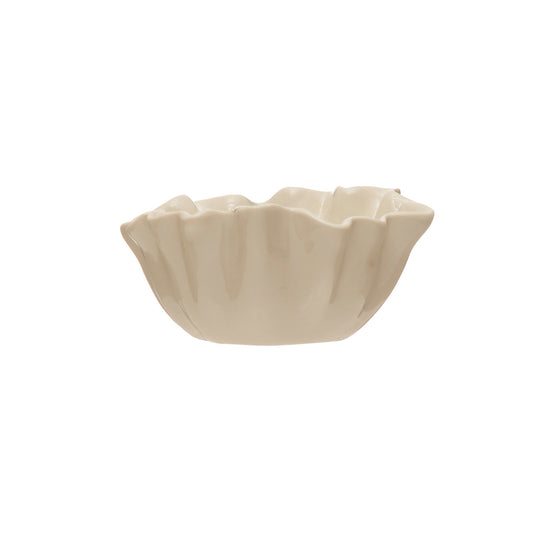 WHITE FLUTED BOWL 4"