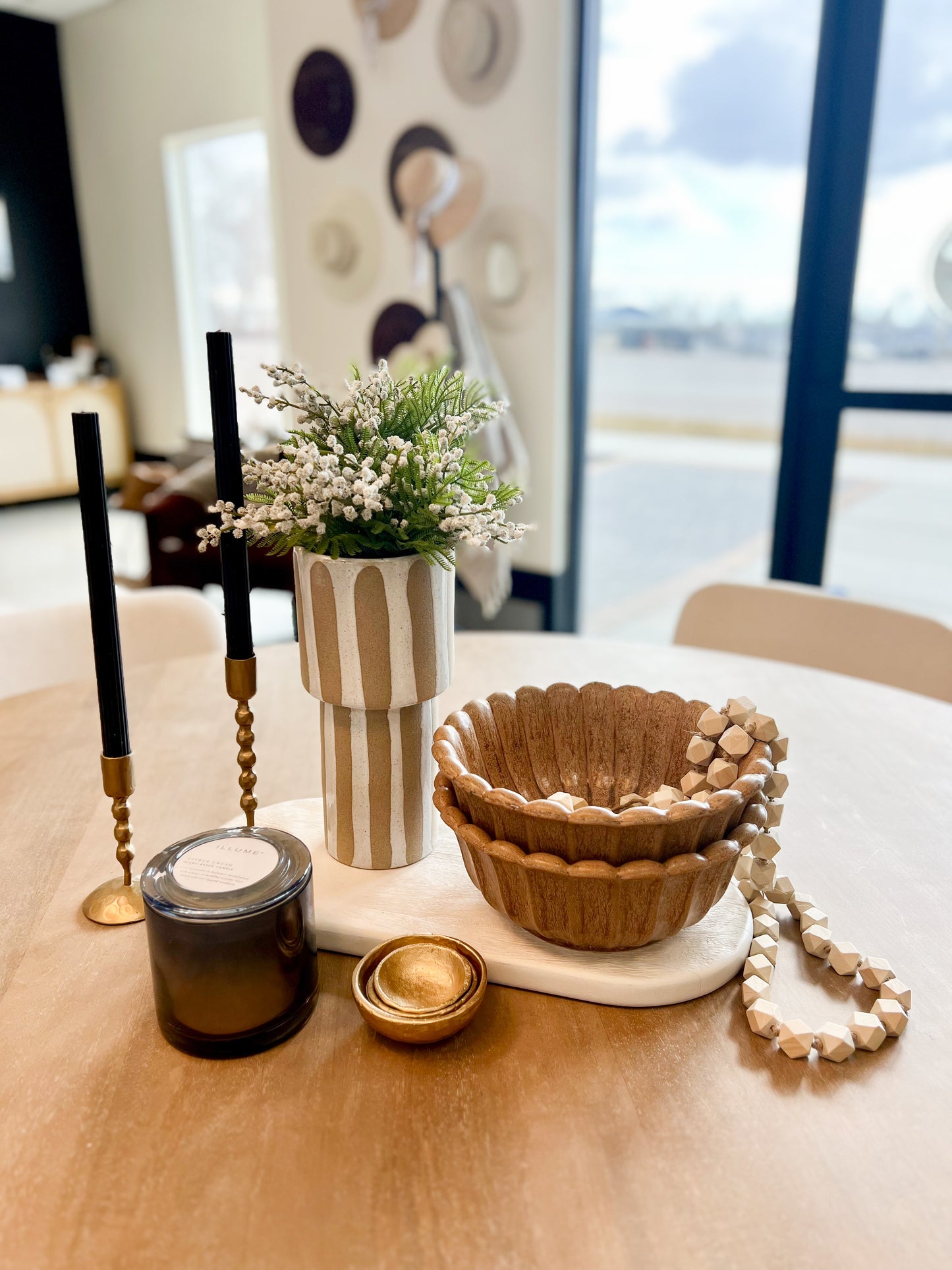 HEXAGON WOOD BEAD GARLAND