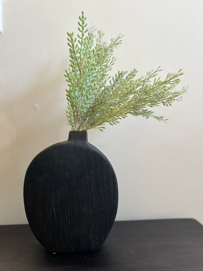 15" GREEN FLOCKED PINE