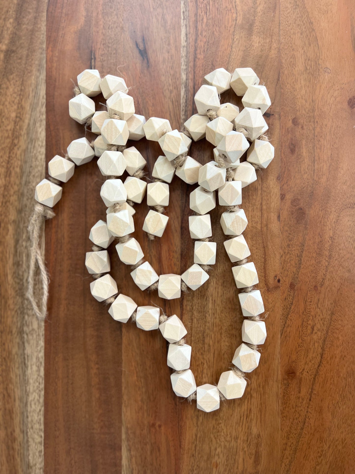 HEXAGON WOOD BEAD GARLAND