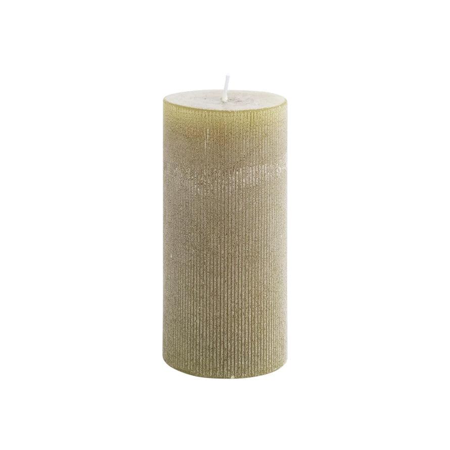 PLEATED PILLAR CANDLE - NEUTRAL