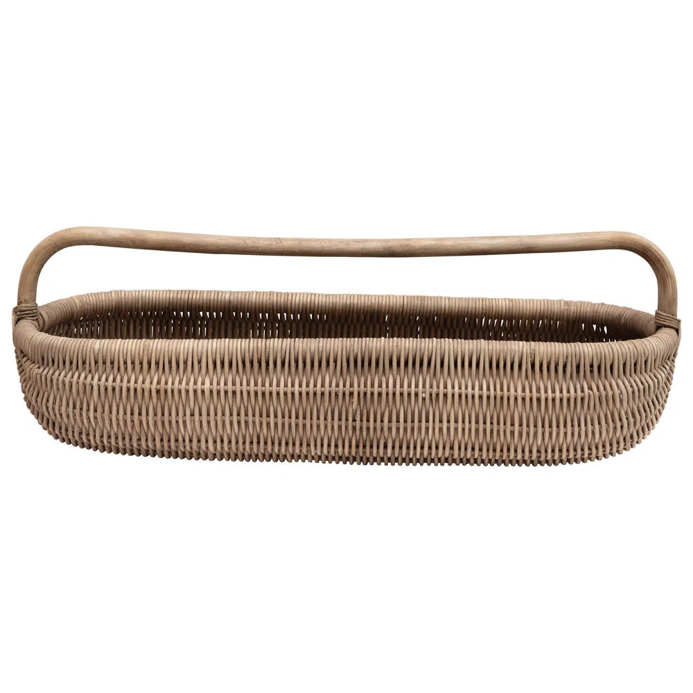 RATTAN BASKET W/ HANDLE