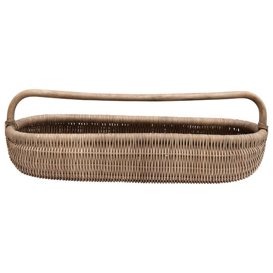 RATTAN BASKET W/ HANDLE