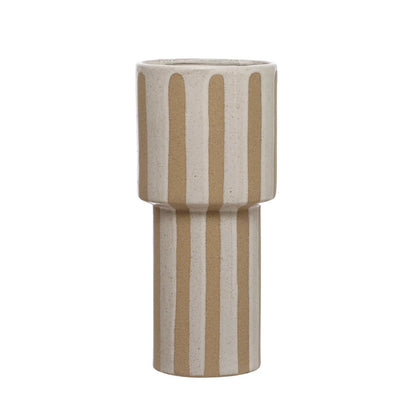 STRIPED STONEWARE VASE