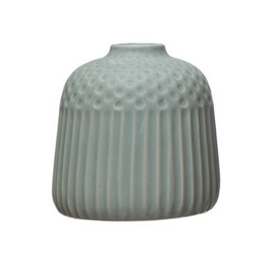 TEXTURED STONEWARE VASE - S