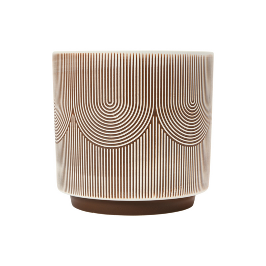 PATTERNED STONEWARE PLANTER