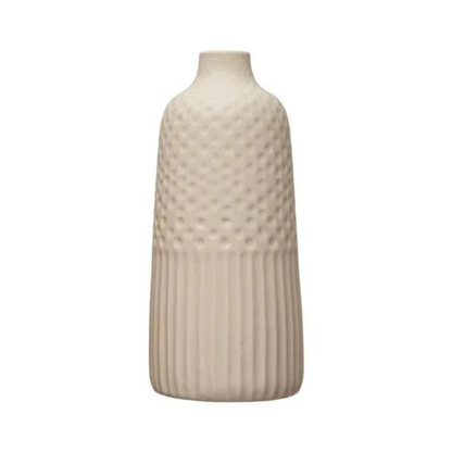 TEXTURED STONEWARE VASE - C