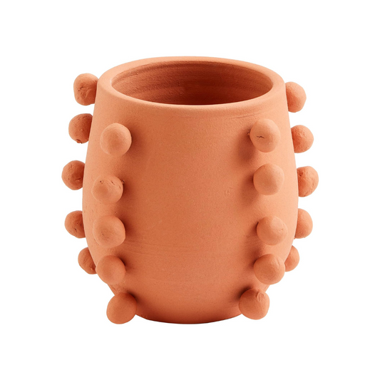 Terracotta Beaded Vase