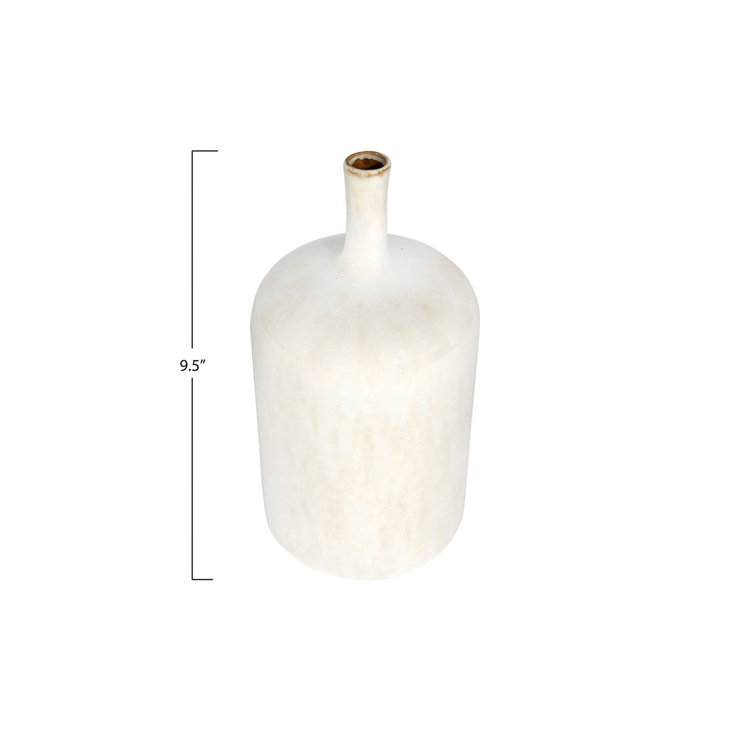 WHITE STONEWARE VASE - M
