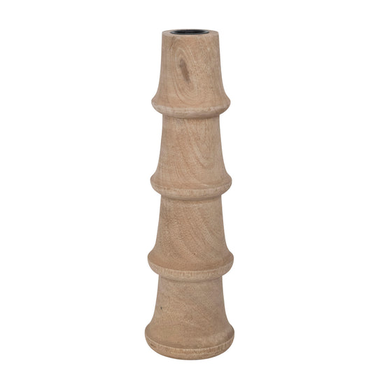CARVED WOOD TAPER HOLDER