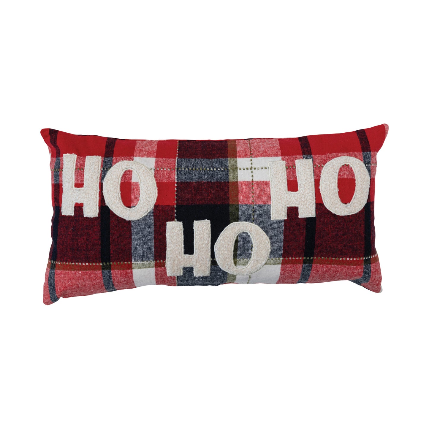 28"L x 14"H Ho Ho Ho Pillow
