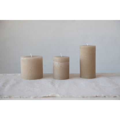 PLEATED PILLAR CANDLE - NEUTRAL